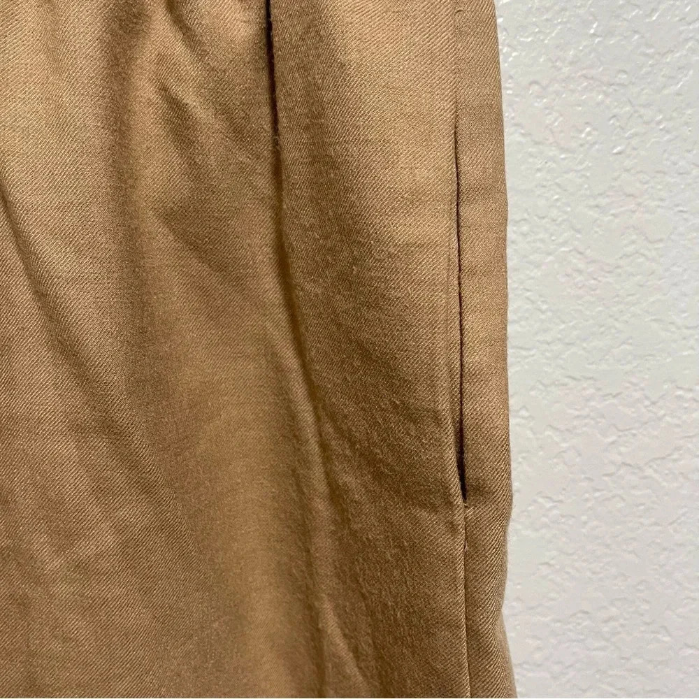 J.Crew Wool Blend Tan Lined Elastic Waist Sidewalk Skirt Size 2 - Picture 3 of 7